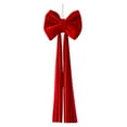 thumbnail image 4 of Christmas Bow Tree Topper Giant Velvet Red Bow Extra Large 80cm Size Holiday Home Room Decor for Christmas, 4 of 9