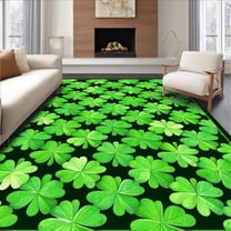 Flatwoven High Traffic Area Rug, Elegant Green Seasonal Delight, Non Slip, Stain Resistant, Washable Area Rugs for Living Room, Bedroom(Green, 4X6)