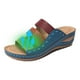 thumbnail image 4 of Amzcrzy Zapatos de mujer,Zapatos de mujer,Zapatillas de mujer, Sandalias romanas informales con plataforma y cuña para mujer, con bloques de color Sandalias Mujer Zapatillas De Casa, 4 of 7