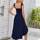 thumbnail image 3 of Robe À Enfiler Vestido de mujer A-Line Vestido sin mangas con cuello cuadrado Maxi para cóctel (Azul marino S) Cgtredaw Para estrenar, 3 of 6