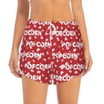 thumbnail image 2 of Balery Popcorn2 Pantalones cortos deportivos para mujer con forro y dos bolsillos, elásticos, para entrenamiento, gimnasio, yoga-Large, 2 of 7
