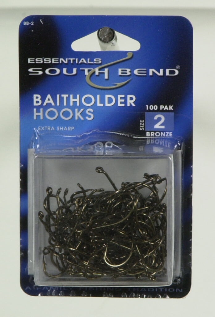 South Bend Baitholder Hook Size 8 Bronze 100-Count Package BB8