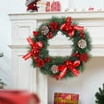 thumbnail image 6 of Christmas Door Wreath with Red Berries and Pine Cones – 12 Inch Artificial Flower Wreath for Front Door, Indoor & Outdoor – Winter Holiday Decorations with Bow and Christmas Balls, 6 of 6
