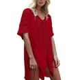 thumbnail image 2 of Beach Cover Up for Women Summer Crochet Swimsuit Cover Up Swimwear Bathing Suit Cover Ups with Tassel Shermie, 2 of 6