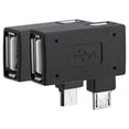 thumbnail image 1 of 2 Pcs Adaptateur Micro OTG, Micro USB vers USB OTG, Angle Droit 90 Degrés, Compatible avec, 1 of 7