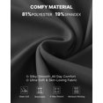 thumbnail image 3 of Shorts G4Free de cintura alta para yoga y running, negros, talla L, 13 cm, 3 of 6