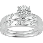 1/10 Carat T.W. Women's Bridal Set in Sterling Silver