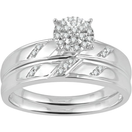 1/10 Carat T.W. Women's Bridal Set in Sterling Silver