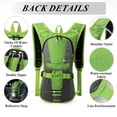 thumbnail image 3 of TOPCHANCES Lightweight Hydration Backpack, Running Backpack with 2L Water Bladder, Breathable Reflective Water Daypack for Hiking Running Cycling (Green), 3 of 9