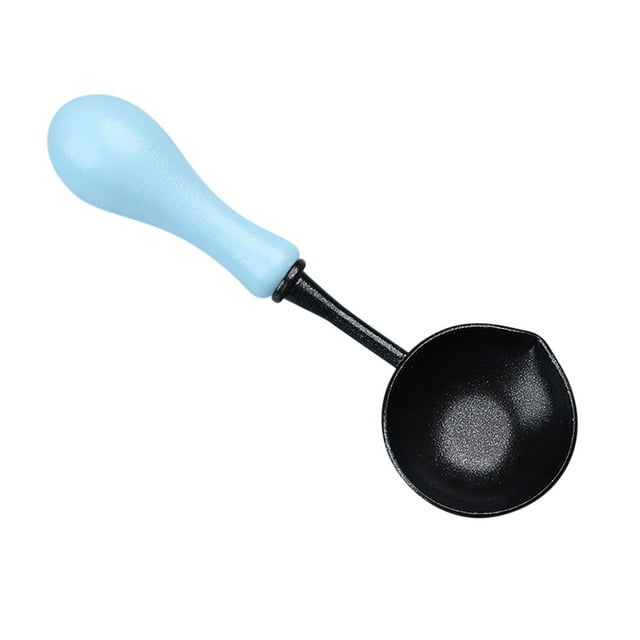 Wax Spoon Non Stick Wax Melting Spoon Wax Sealing Melting Spoon With Wooden Handle Vintage Wax Warmer Elegant Spoon For Wax Gift Envelope Wedding Invi