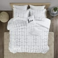 thumbnail image 4 of Intelligent Design Raina Fabric Metallic Printed Comforter Set in White/Silver, 4 of 5