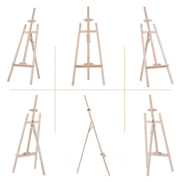 iMounTEK Painting Easel Stand Wooden Inclinable A Frame Tripod Easel  Drawing Stand with 63.4 in-68.9in Adjustable Height Hold Canvas up to 50in  