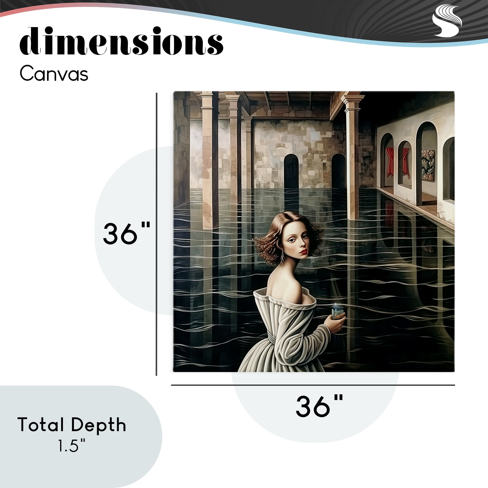 Portal Of Reflections Canvas Wall Art, design by Sasha