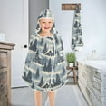 thumbnail image 4 of Toddler Hooded Beach Towel 24x50 Kids Bath Towels Soft Quick Dry for Swim Pool Boys Girls Snow House Tree, 4 of 7