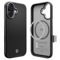 thumbnail image 1 of Funda Spigen Enzo Aramid T MagFit para iPhone 17, color negro y plateado, 1 of 7