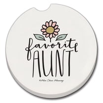Thirstystone "Favorite Aunt" Single Absorbent Stone Car Coaster