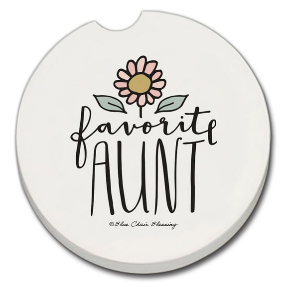 Thirstystone "Favorite Aunt" Single Absorbent Stone Car Coaster