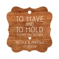 thumbnail image 1 of Darling Souvenir Custom Bonbonniere Gift Tags To Have and To Hold In Case You Get Cold Wedding Party Favor Hang Tags-Rustic Wood-100 Tags, 1 of 1