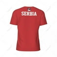 thumbnail image 4 of Exclusive design Serbia Flag Grain 3D Printed Men For Running Bike Soccer Tennis Fitness Sports tshirt Mesh Fans Short T-shirt, 4 of 13