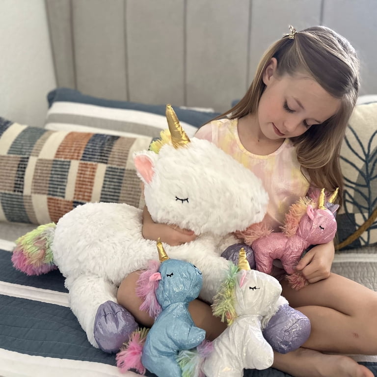 Morismos Unicorn Mommy with 4 Baby Unicorns Plush Set, 5 Pieces photo 2