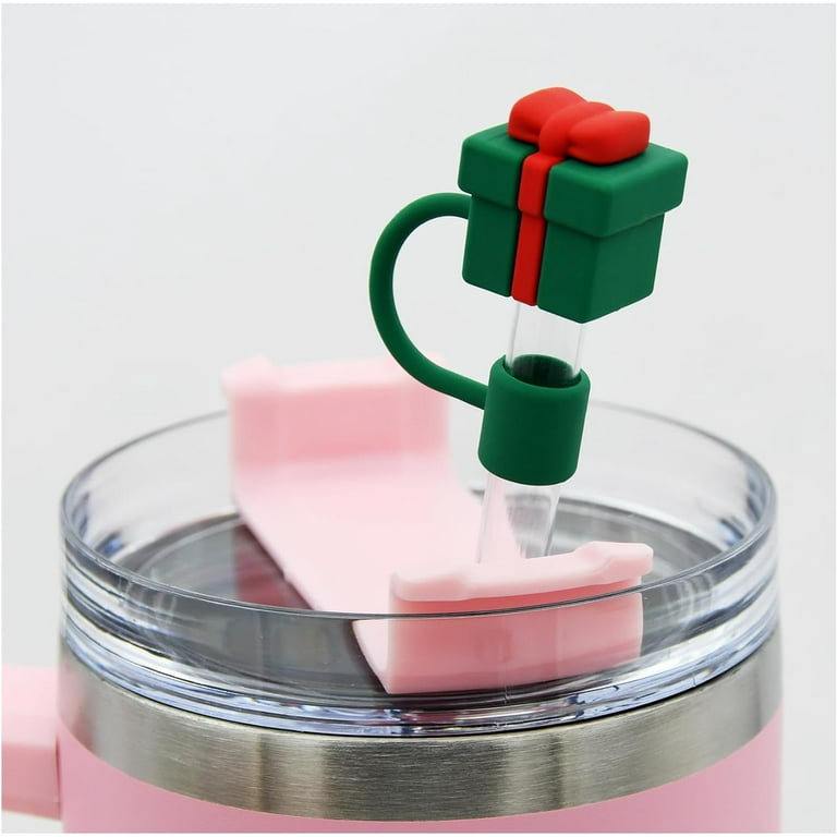 4Pcs Christmas Straw Covers With Handle Creative Shape Unique Design Food  Grade Tumbler Straw Toppers