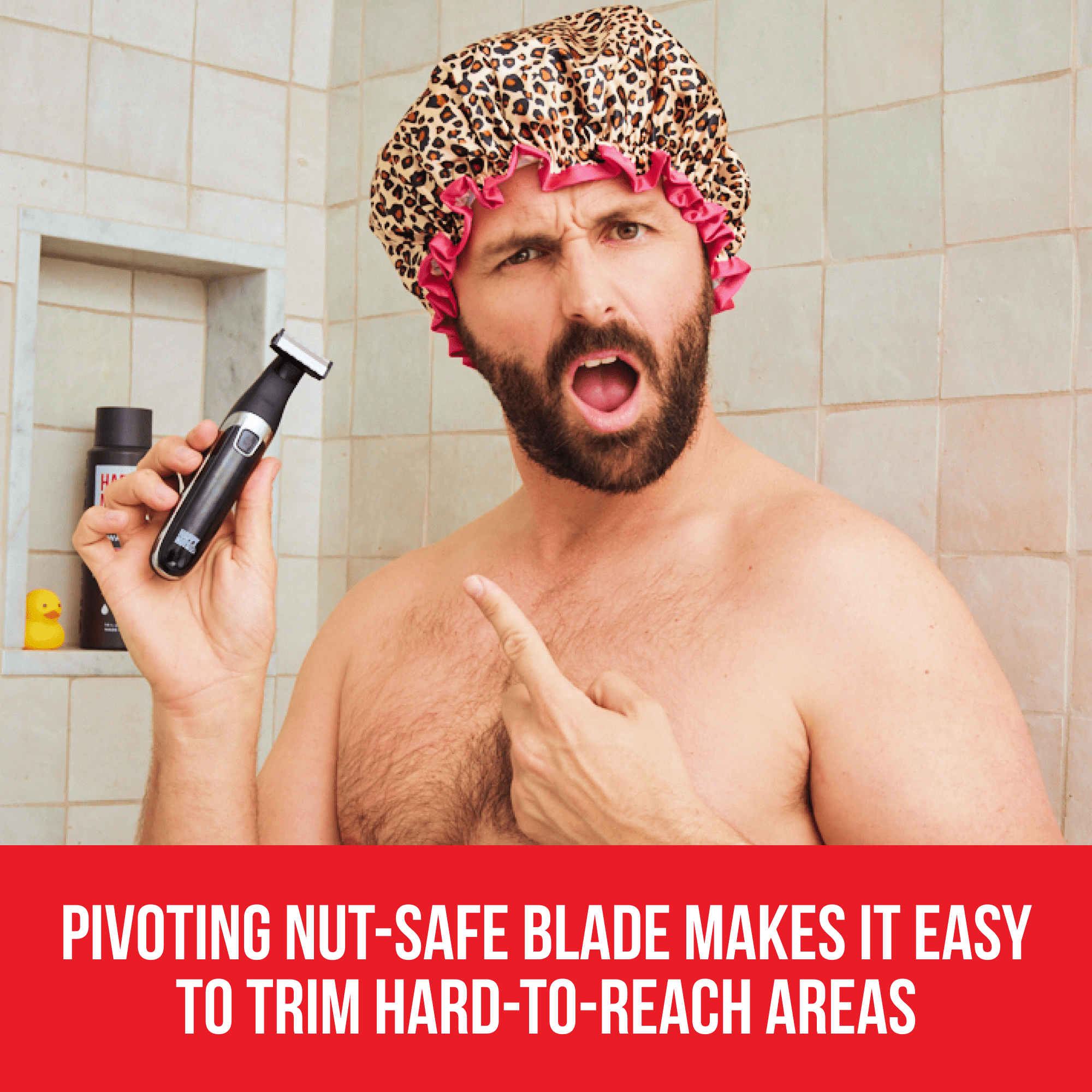 Happy Nuts The Ballber, Waterproof Groin and Body Hair Trimmer for