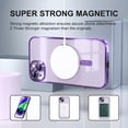 thumbnail image 5 of Magnetic for iPhone 14 Plus Case Compatible with MagSafe [Never Yellowing] [Military Grade Drop Protection] Full Camera Lens Protector Plating Soft Clear Phone Case for Women Girls, Purple, 5 of 7