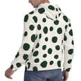 thumbnail image 6 of Fotbe Men's Hoodie with Abstract Green Polka Dot Pattern - Kangaroo Pocket Pullover Hooded Sweatshirt, Perfect for Daily Wear, Travel, and Home-Small, 6 of 7