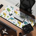 thumbnail image 2 of Long Mouse Pads for Desk,White Dinosaurs Clouds Leaves Pattern Desk Mats on Top Of Desks, Desk Mouse Pad Extra Large with 3mm Non-Slip Base and Stitched Edge for Gaming,Office,Work,Home 35.4"x15.7", 2 of 6