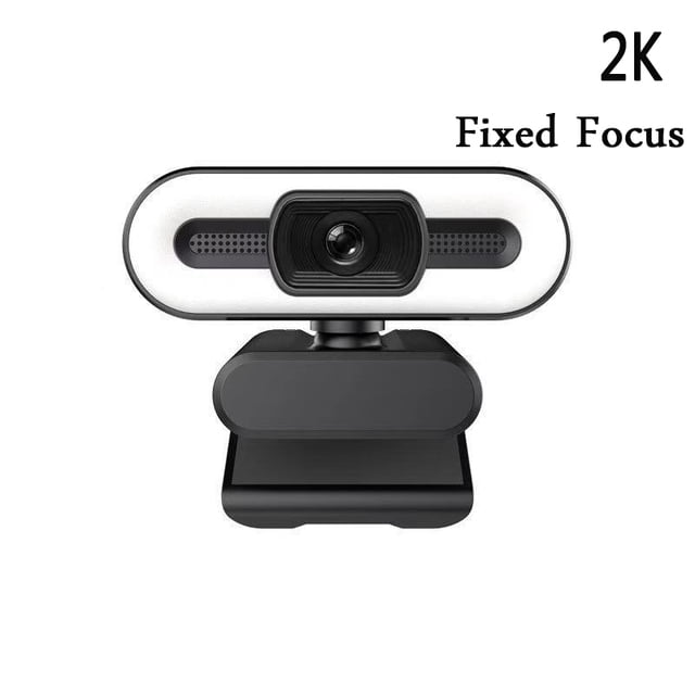 Autofocus HD Webcam with Fill Light Rotatable Laptop Webcam PC Computer Camera with Microphone for Youtube Video