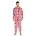 thumbnail image 3 of FORMRS Onesies Pajama for Adults Unisex Hoodie Winter Jumpsuit One Piece Sleepwear, Sizes S-2XL, Pink Doughnuts, 3 of 7
