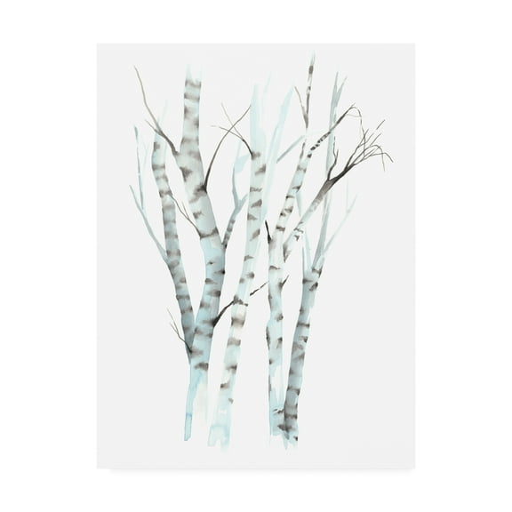 Trademark Fine Art 'Aquarelle Birches II' Canvas Art by Grace Popp