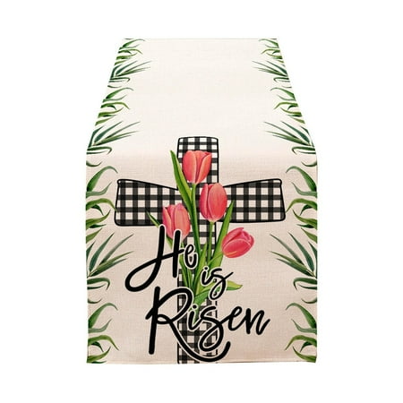 

Jungdeepe Easter Bunny Table Flag Easter Themed Centerpieces Decoration Easter Dining Room Dream Easter Table Decoration Easter Flax Christmas Center Table Decorations Shower Curtain Ruffle Holiday
