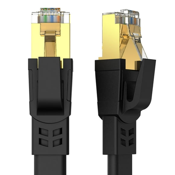 Cable Ethernet Qiuean CAT8 de 15 m, 40 Gbps, 2000 Mhz, módem router