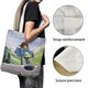 thumbnail image 3 of Nausicaa del Valle del Viento Bolso de tela con estampado de lienzo para mujer, bolsa de compras reutilizable y estética, con cremallera interior, regalo para mujer,38*45cm., 3 of 6