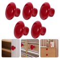 thumbnail image 2 of 5pcs Durable Round Ceramic Kitchen Cupboard Cabinet Drawer Door Knobs Pull Handles - Size S (Red), 2 of 4