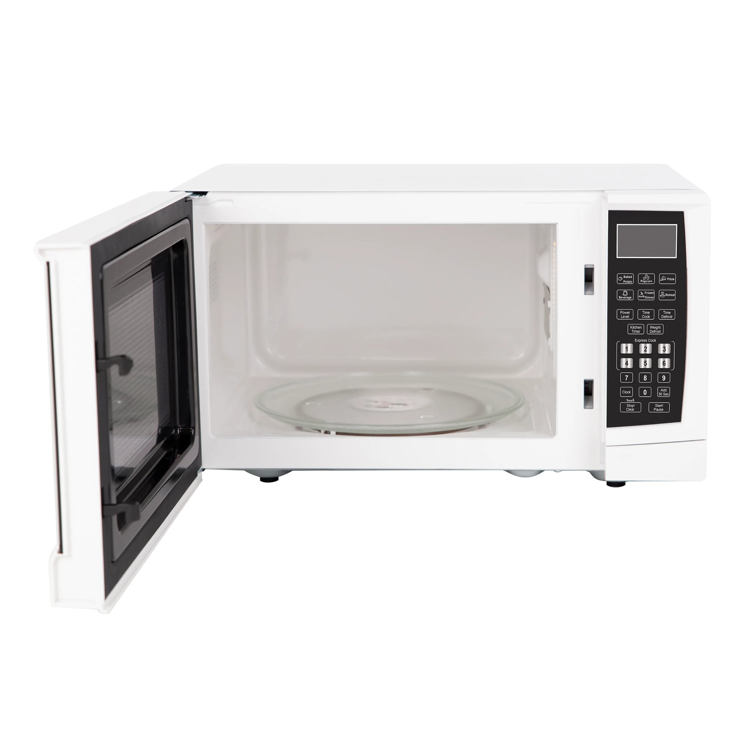 West Bend WBMW92B Microwave Oven 900-Watts Compact with 6 Pre Cooking  Settings, Speed Defrost, Electronic Control Panel and Glass Turntable, Black