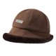 thumbnail image 1 of Sombrero Cloche de lana cálido para mujer, sombreros de cubo de invierno sólidos, sombrero de cubo grueso para mujer, gorro de piel sintética suave plegable de Color sólido cálido de invierno, 1 of 6