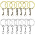 thumbnail image 1 of 60 Pieces Key Rings With Chain Stainless Steel Keychain Rings For Diy, Key Chain, 1 of 5
