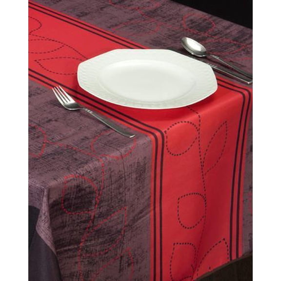 Red Burdeos 100% Polyester, Stain Resistant Tablecloth 51 x 59 inch
