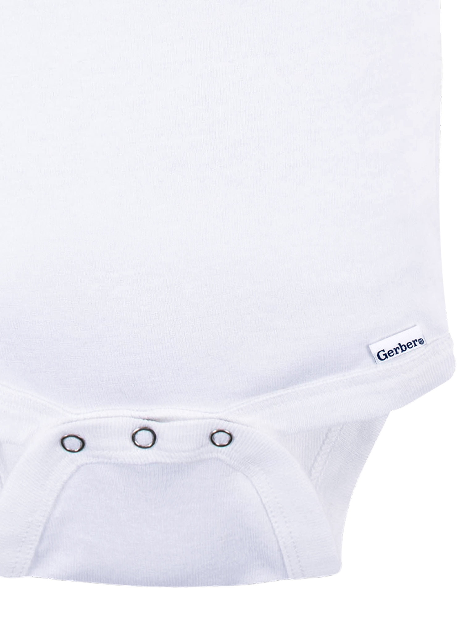 Gerber Baby Boy or Girl Unisex White Short Sleeve Cotton Bodysuit, 3-Pack, Sizes Preemie - 24 Months