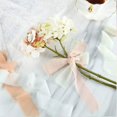 thumbnail image 2 of Cinta de seda hecha a mano con flecos, cinta de gasa o artesanía de ramo de invitación de boda, 2 of 5