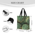 thumbnail image 4 of Naloa Succulents Tote Bag for Women, Foldable Tote Bag With Zipper, Large Shoulder Bag, Top Handle Handbag for Travel, Work, Shopping, 4 of 9