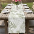 thumbnail image 6 of Table Runners 72 Inches Long Dress Scarves, Palm Leaves Farmhouse Kitchen/Dining Table Decor Table Runner, Coffee Tablerunners, Modern Simple Tropical Botanical Sage Green 13x72 Inch, 6 of 9