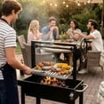 thumbnail image 5 of BIG HORN OUTDOORS Argentine Santa Maria Style Grill, Wood Fire & Charcoal Steel BBQ Grill (Parrilla Grill), 5 of 8