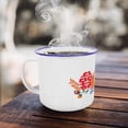 thumbnail image 2 of Miangastore 2pcs Smooth Enamel Teacup Chinese Style Teacup Dining Table Beverage Container Vintage Drinking Holder, 2 of 8