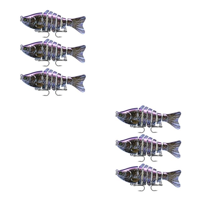 Yuarrent Señuelos de Pesca de 3 piezas, cebo falso vívido reutilizable de plástico con cuentas, cebos de natación portátiles, accesorio de Crankbait Tipo 2 2piezas Yuarrent CBP501932