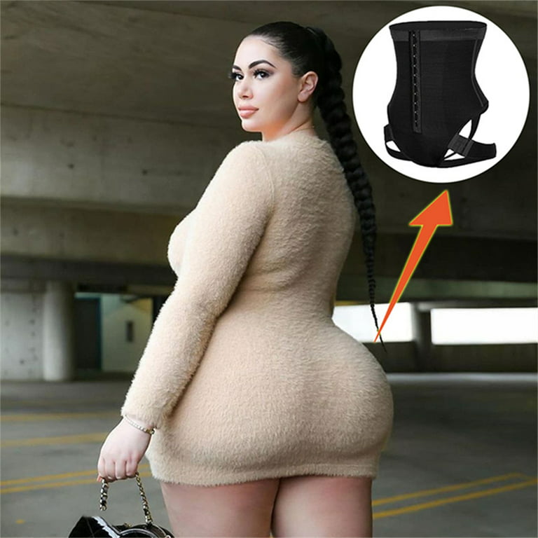 Cuff Tummy Trainer Female Exceptional Shapewear 2in1 High Waist Hip Lifting  Pants Black