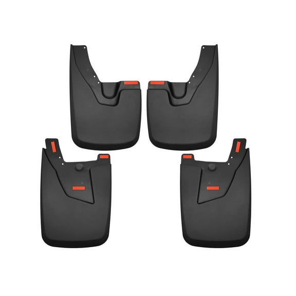 Husky Liners Front & Rear Mud Guards Fits 2019-2024 Dodge Ram 2500/3500 w/OEM Fender Flares Excludes Power Wagon/Excludes Dually Front & Rear Set - Black, 4 Pc. 58056