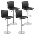 thumbnail image 1 of Gymax Bar Stools Set of 4 Adjustable Swivel Barstools w/Back & Footrest for Kitchen, 1 of 10